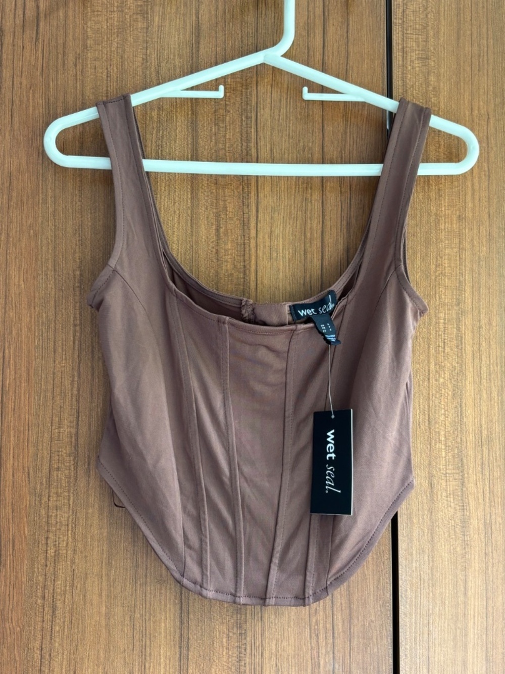 Wet Seal Mauve-Brown Corset Tank
